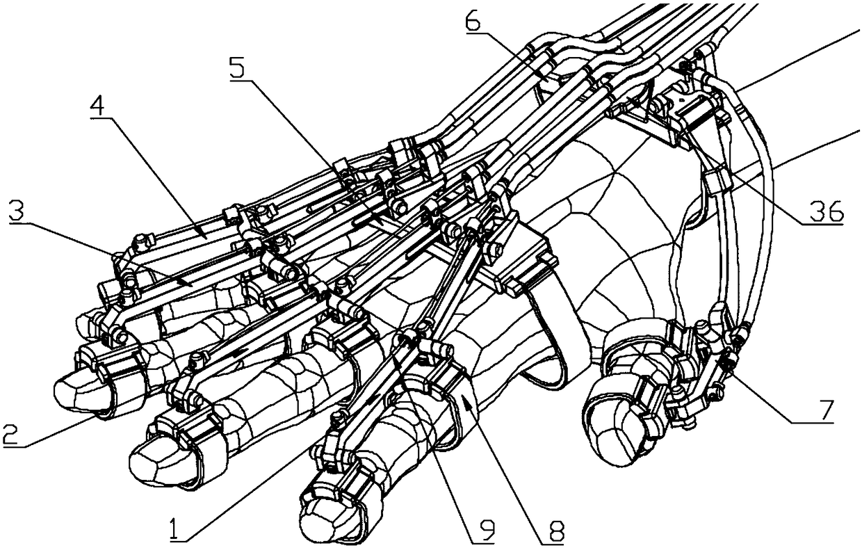 Vibration feedback and force feedback combined man-machine interaction finger, glove and method