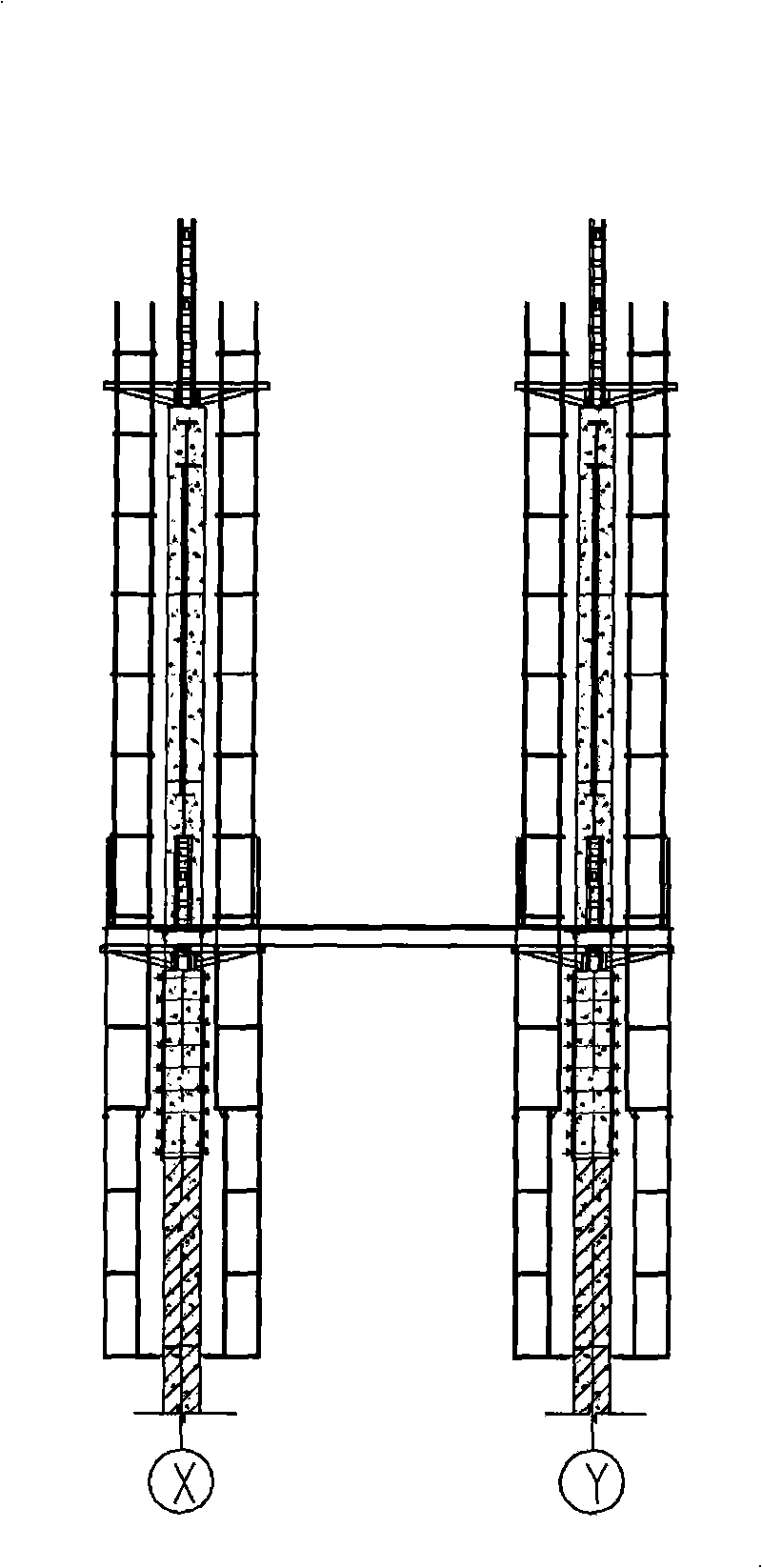 Construction method for integrally hoisting steel platform and integrally traversing girders layer