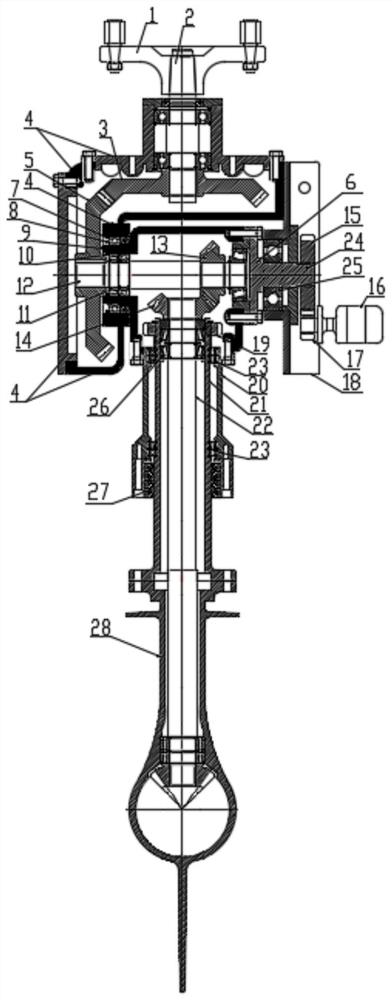 A large elevation angle full rotation marine outboard motor