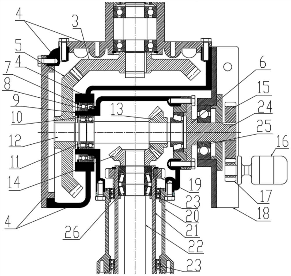 A large elevation angle full rotation marine outboard motor