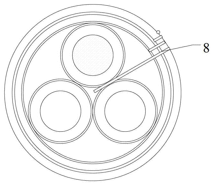 Method for measuring thermal resistance of three-core cable packing layer