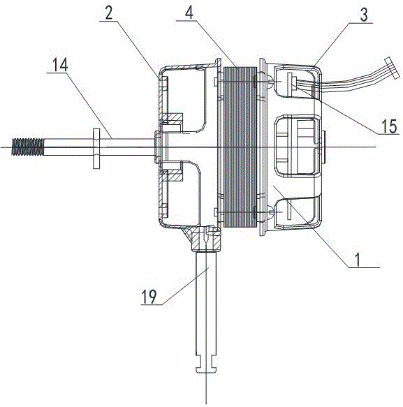 Winding process of external winding of low-frequency mute high-efficiency DC motor