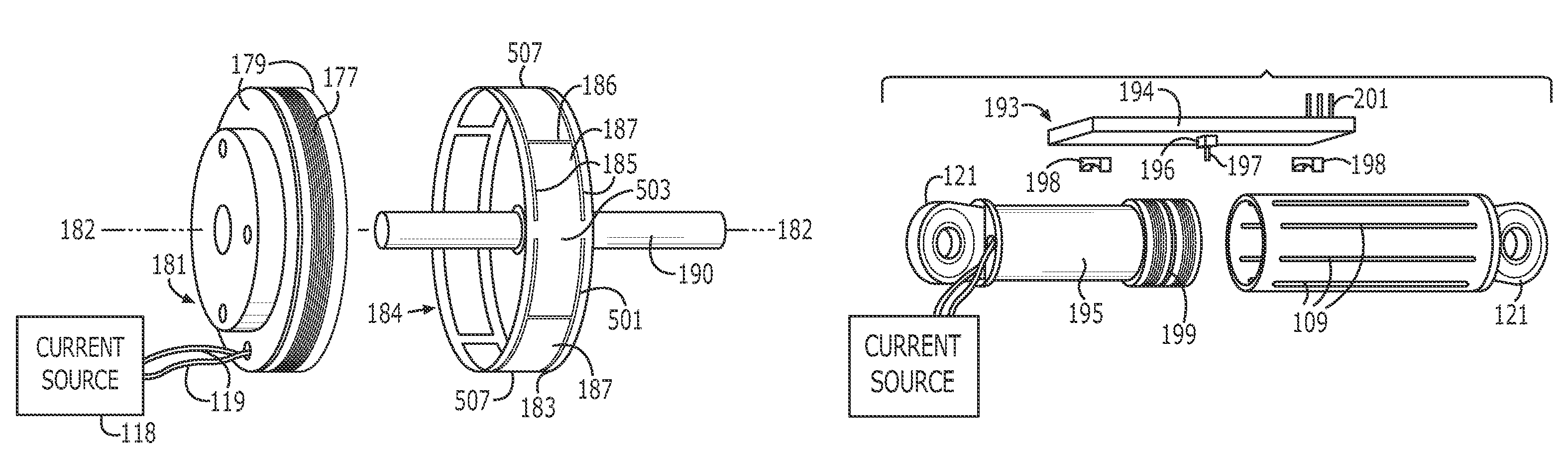 System comprising magnetically actuated motion control device