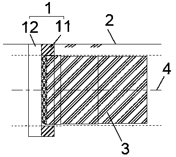 Shield knife replacing diaphragm wall reinforcing structure and reinforcing construction method