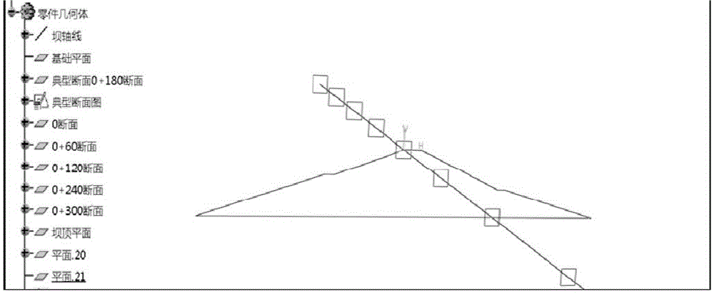 Skeleton and template-based earth-rock dam three-dimensional prototype building method