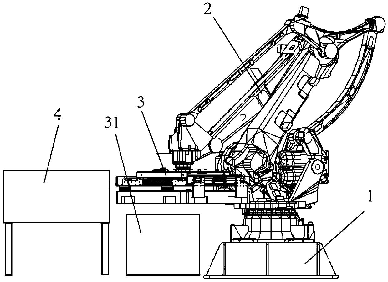 A grabbing and labeling all-in-one machine