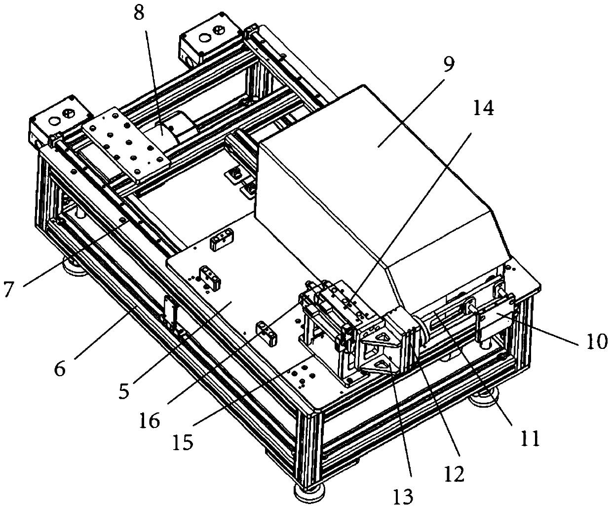 A grabbing and labeling all-in-one machine