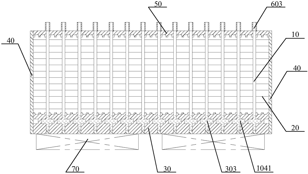 High-power thermally superconducting plate-fin combined radiator