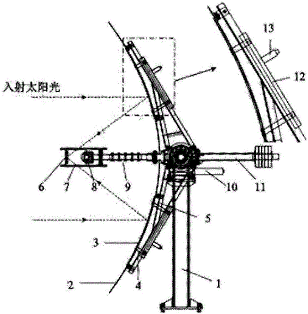 Gradient utilization device of line focusing concentrating photovoltaic-photothermal full spectrum