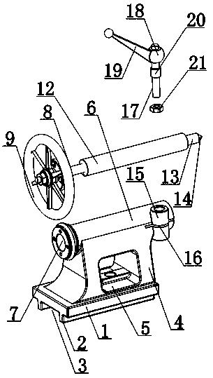 Shaving board hand-operated perforating device for furniture making