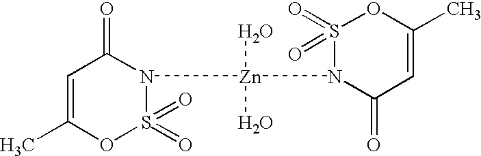 Antimicrobially active acesulfame complexes, process for their preparation and their use