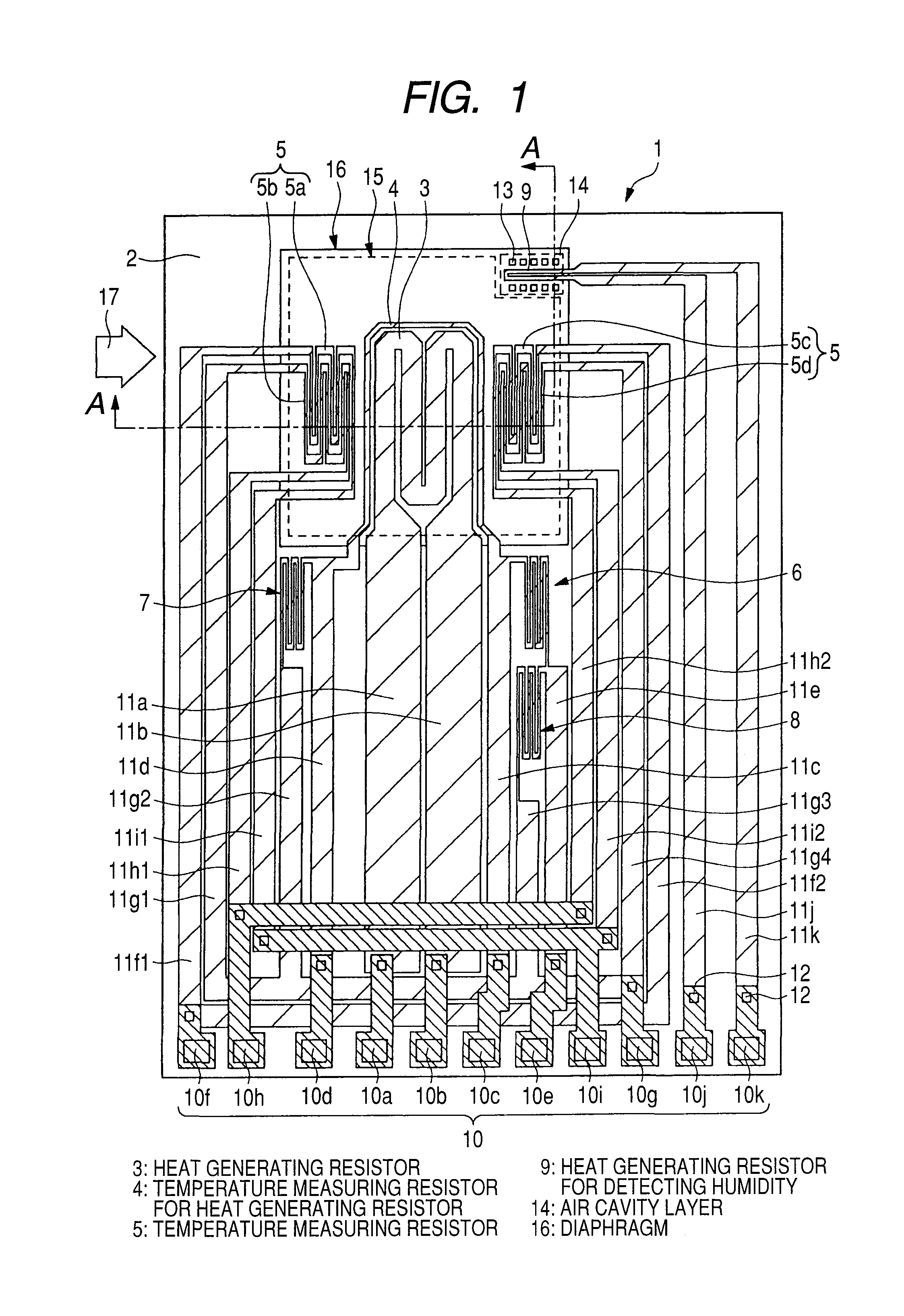 Thermal Type Fluid Flow Sensor and Fabricating Method