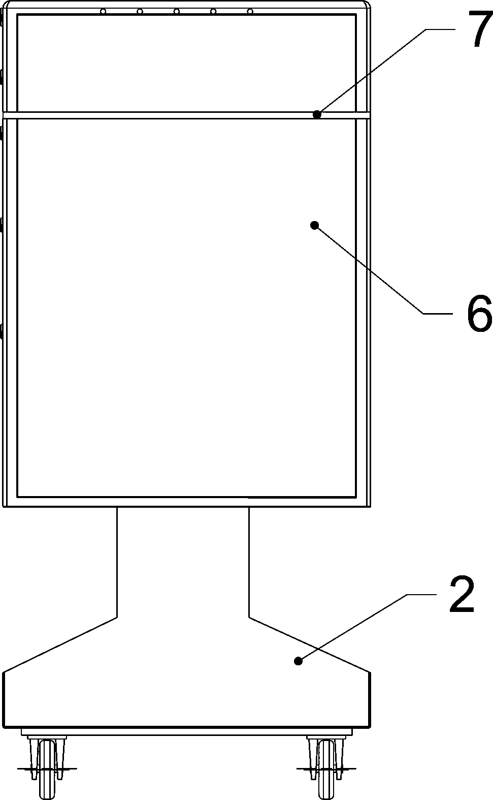 Movable box for narrow space