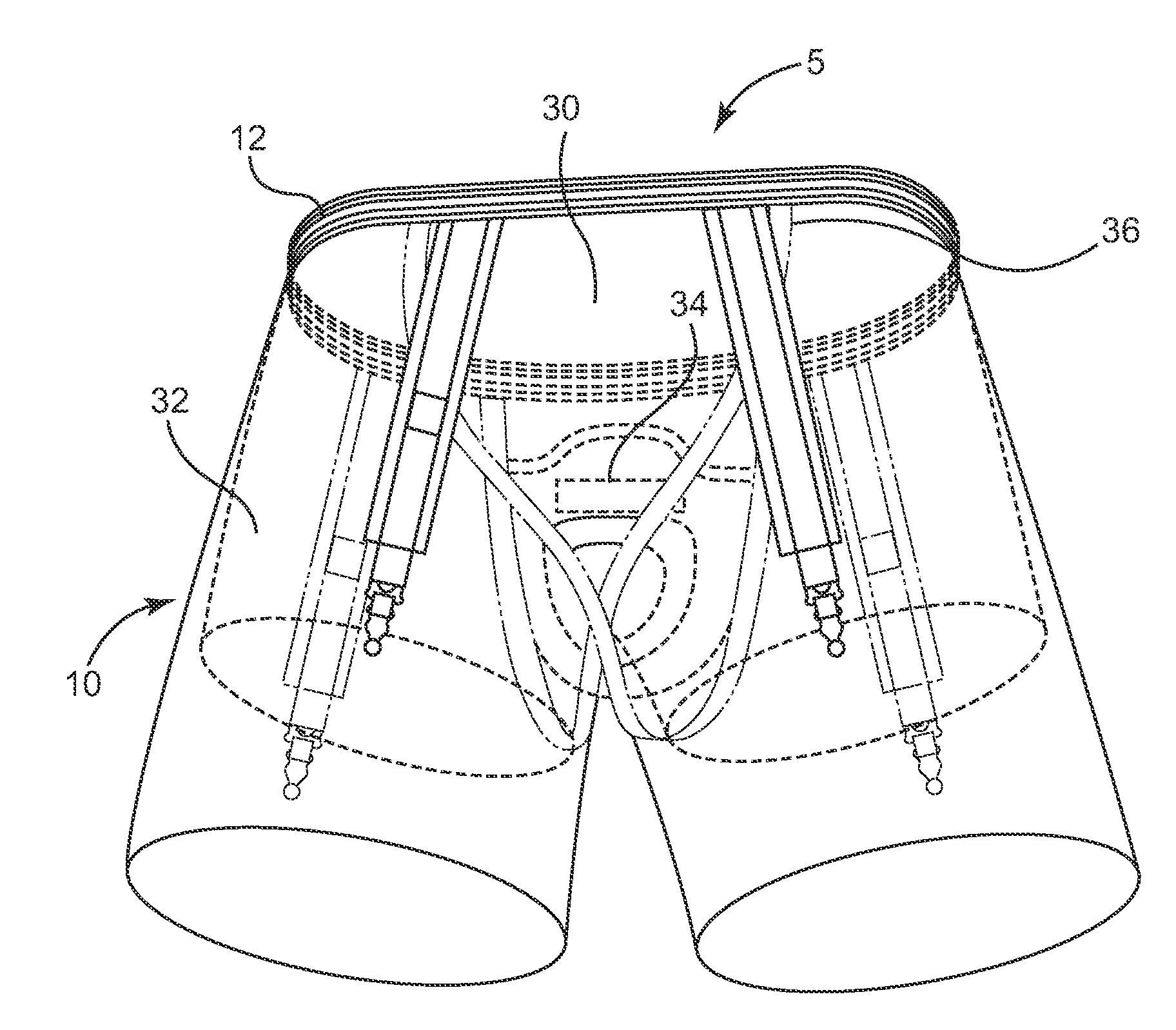 Hockey short with integral garter