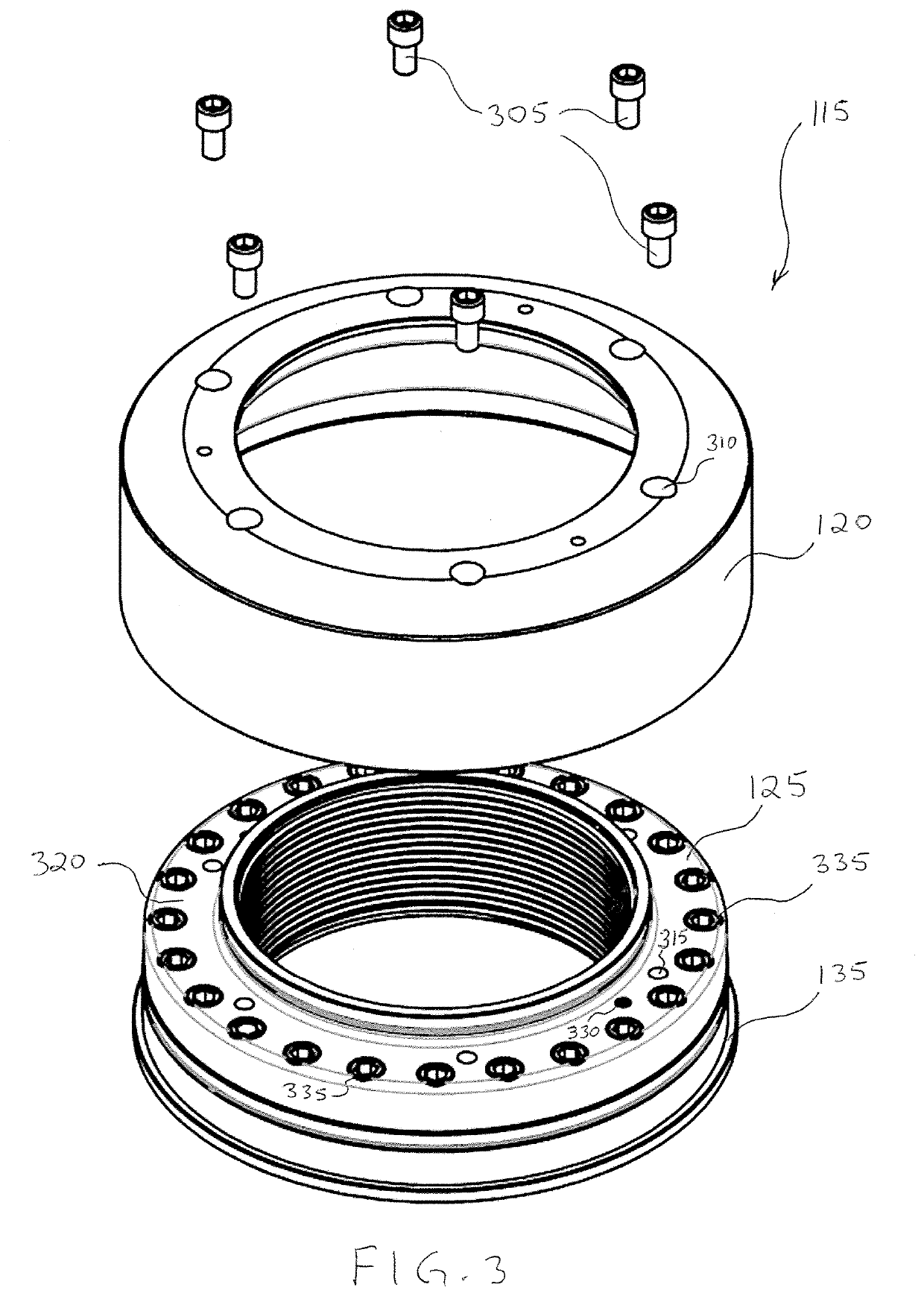 Hydraulic Mantle Assembly System for a Gyratory Rock Crusher