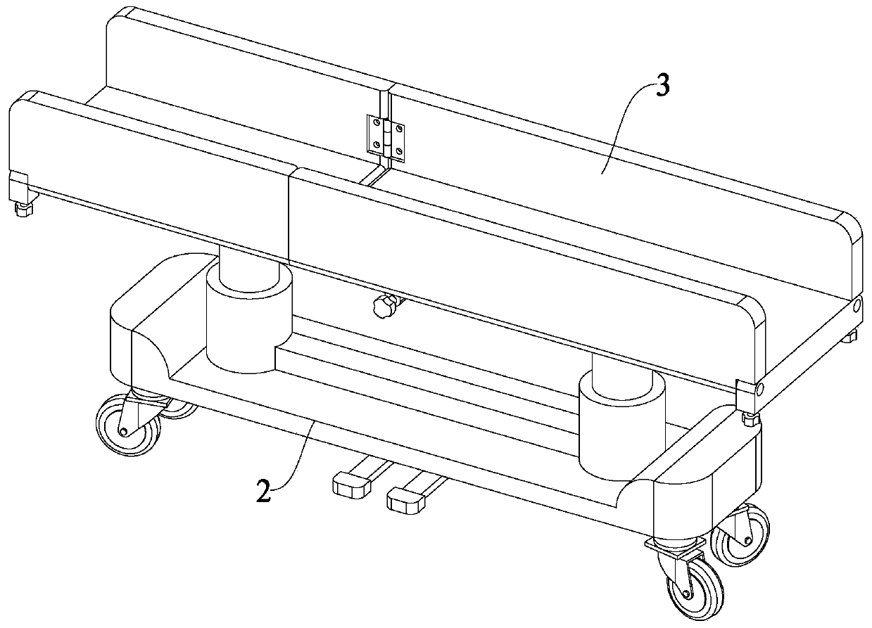 Dual-purpose combined medical bed for nursing and transfer