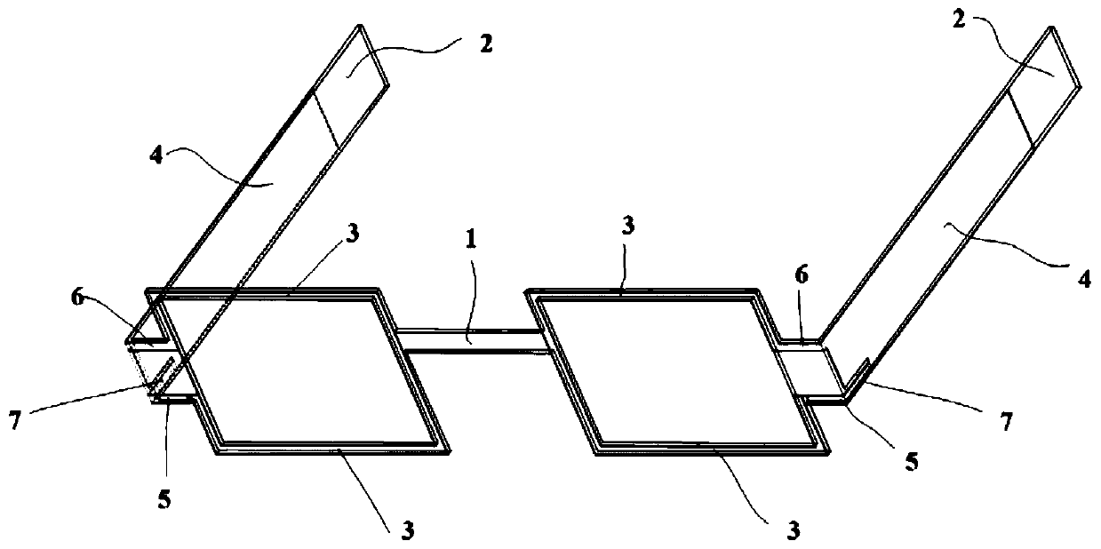 Double-loop antenna applied to 4G-MIMO intelligent glasses