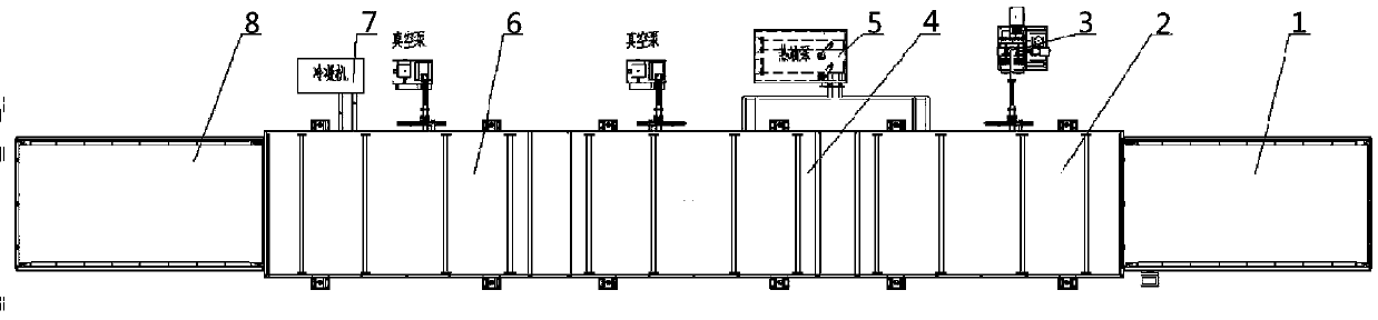 Three-cavity linkage type laminator special for double glass assemblies