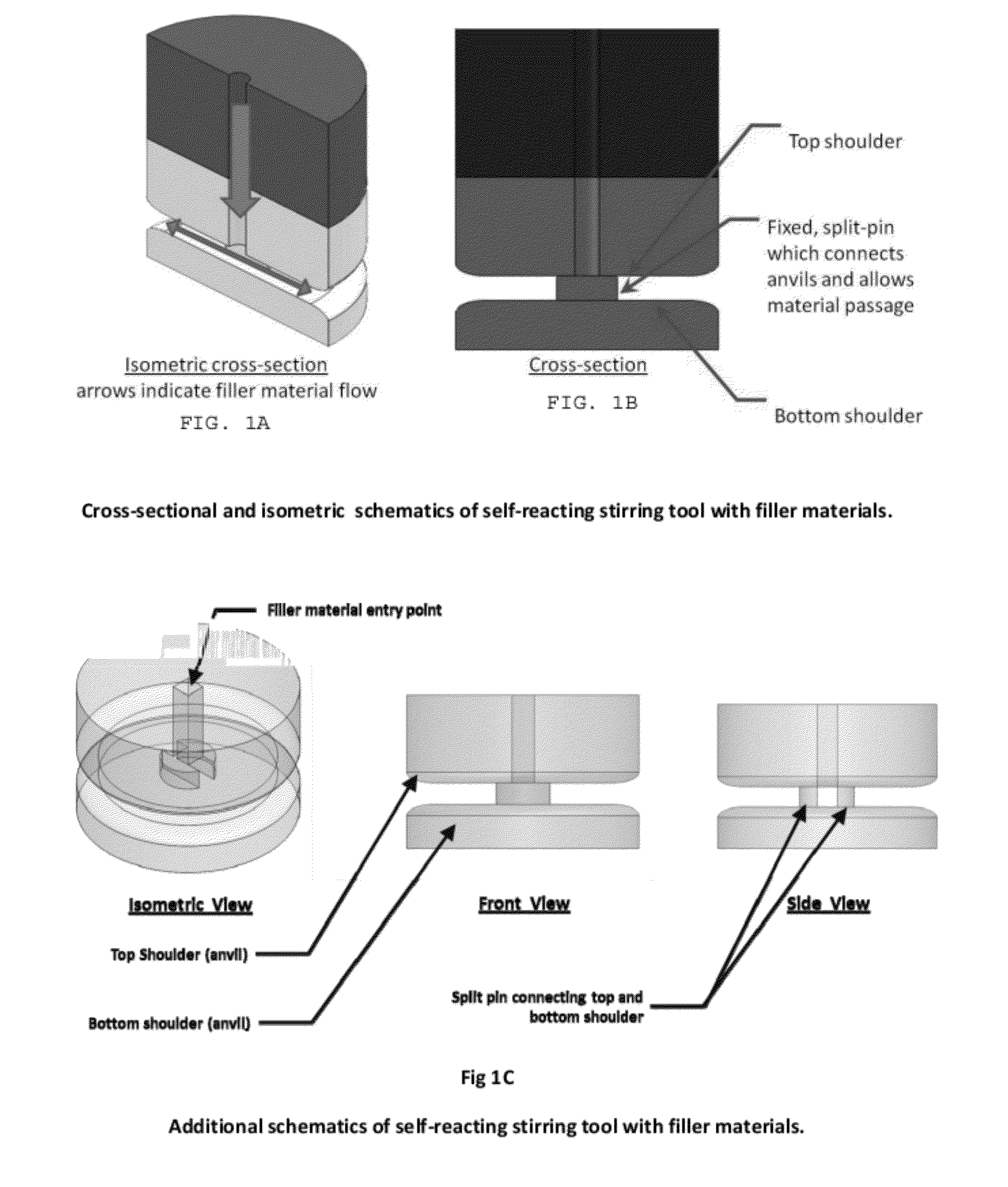 Self-reacting friction stir welding tool with the ability to add filler material