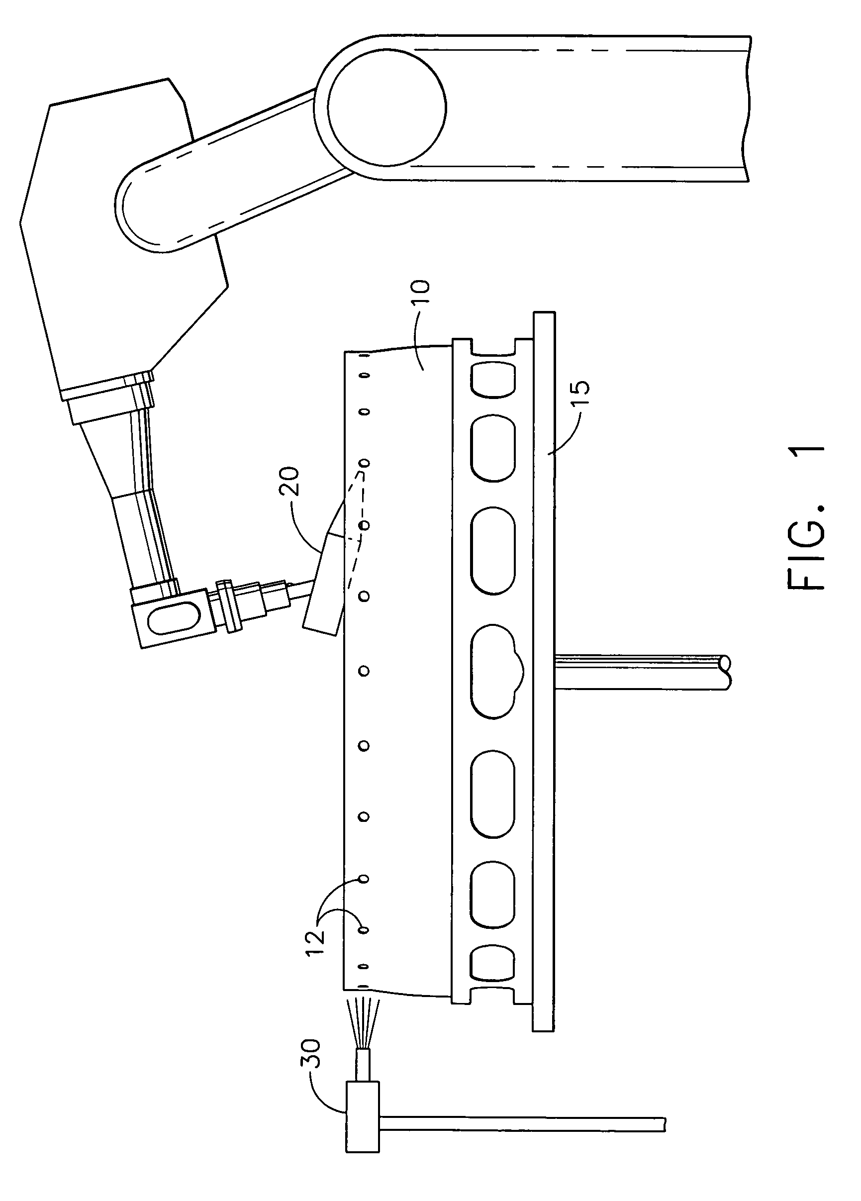 Method for concurrent thermal spray and cooling hole cleaning