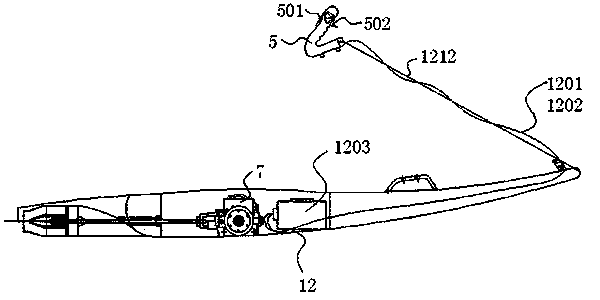 Inhaul cable control system of powered surfboard