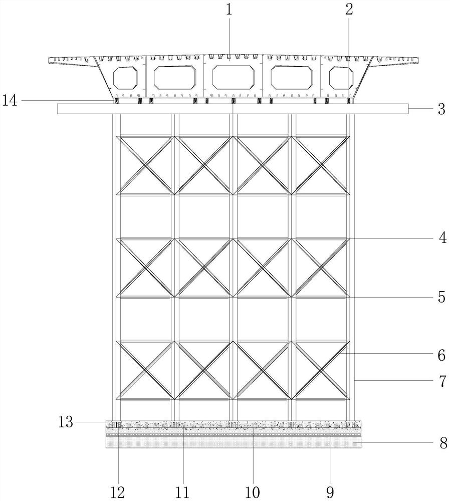 Large-section steel box girder and construction method thereof