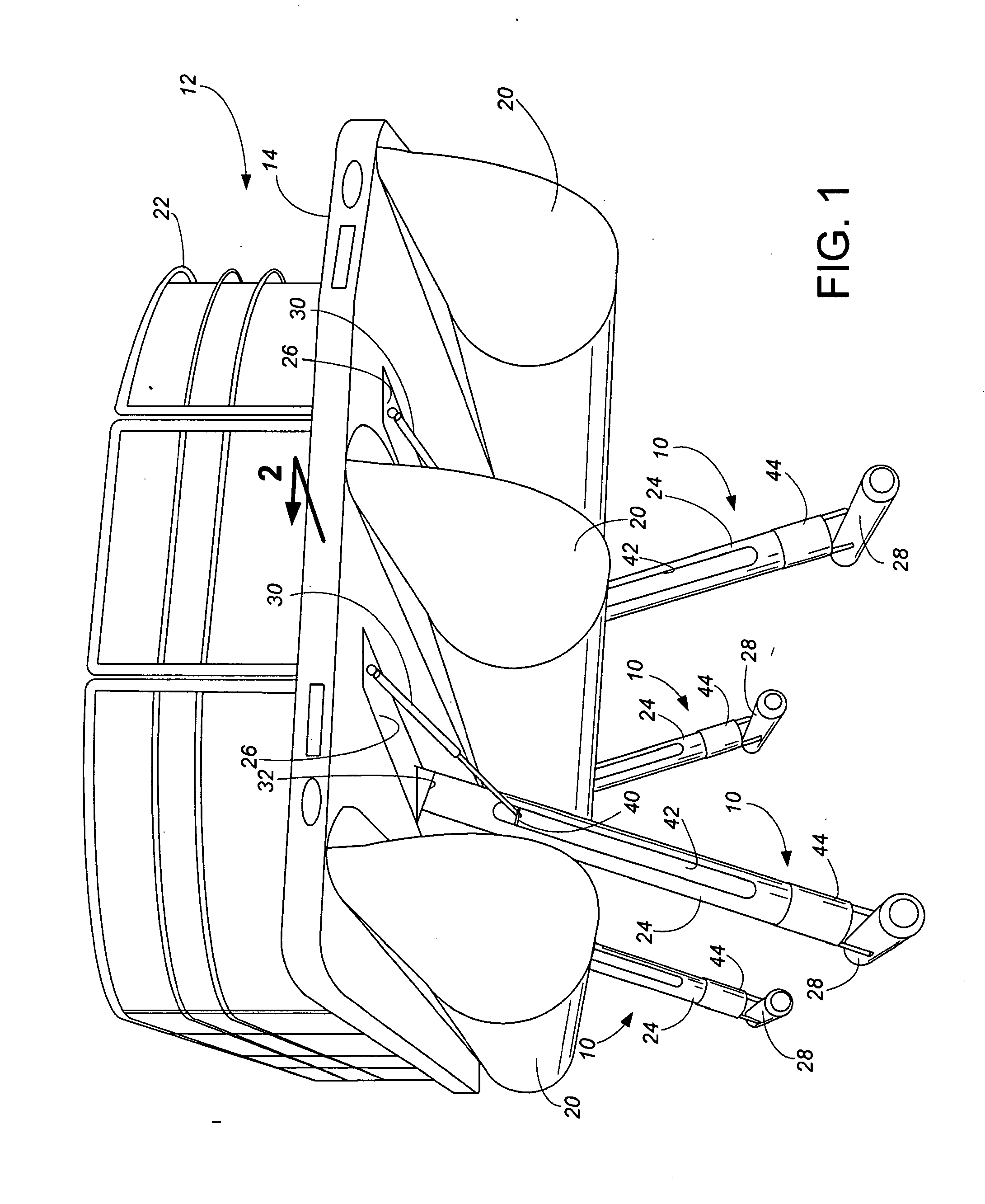 Onboard boat lift with actuator in hollow tube