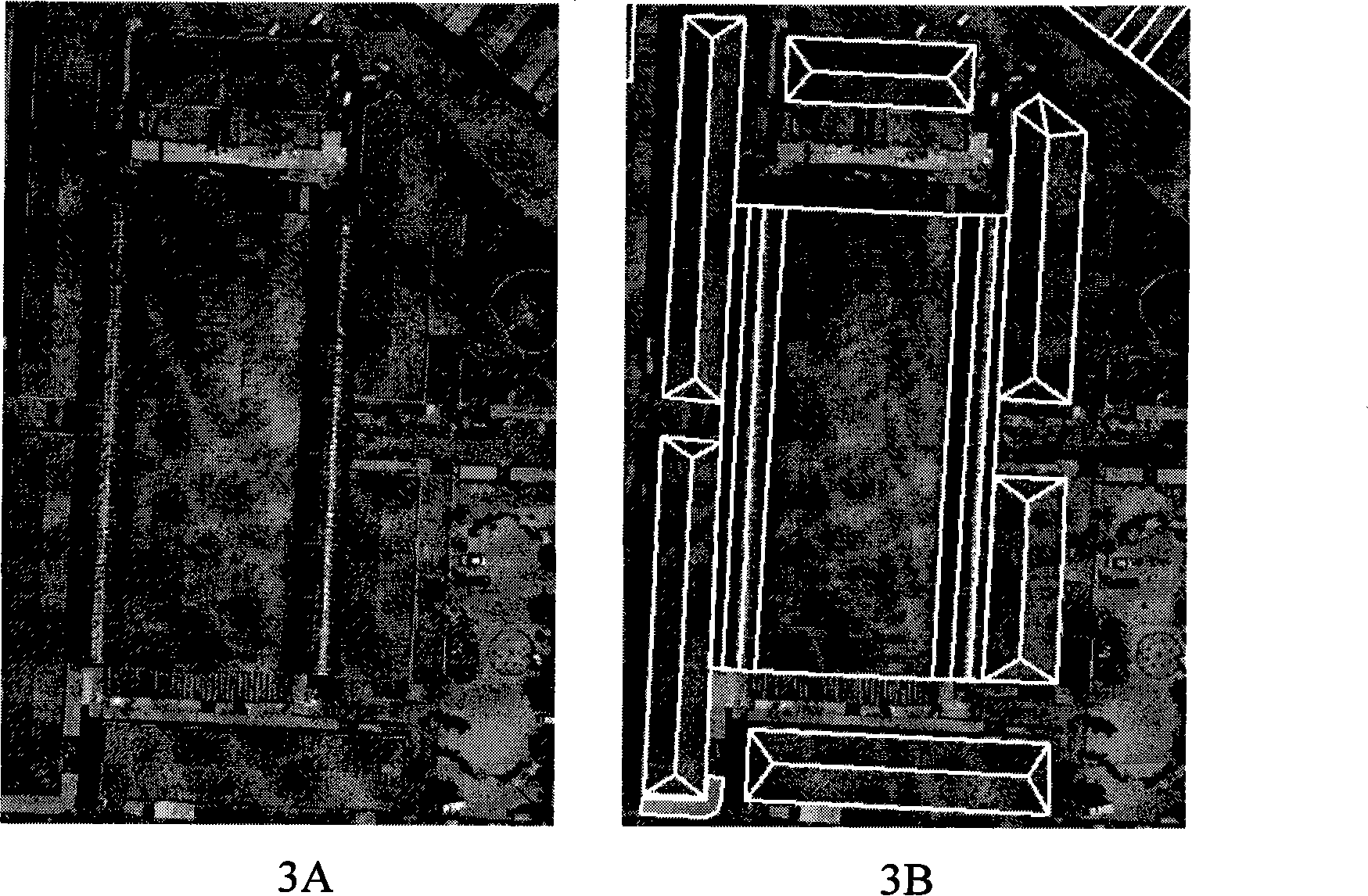 Method for rapidly constructing three-dimensional architecture scene through real orthophotos