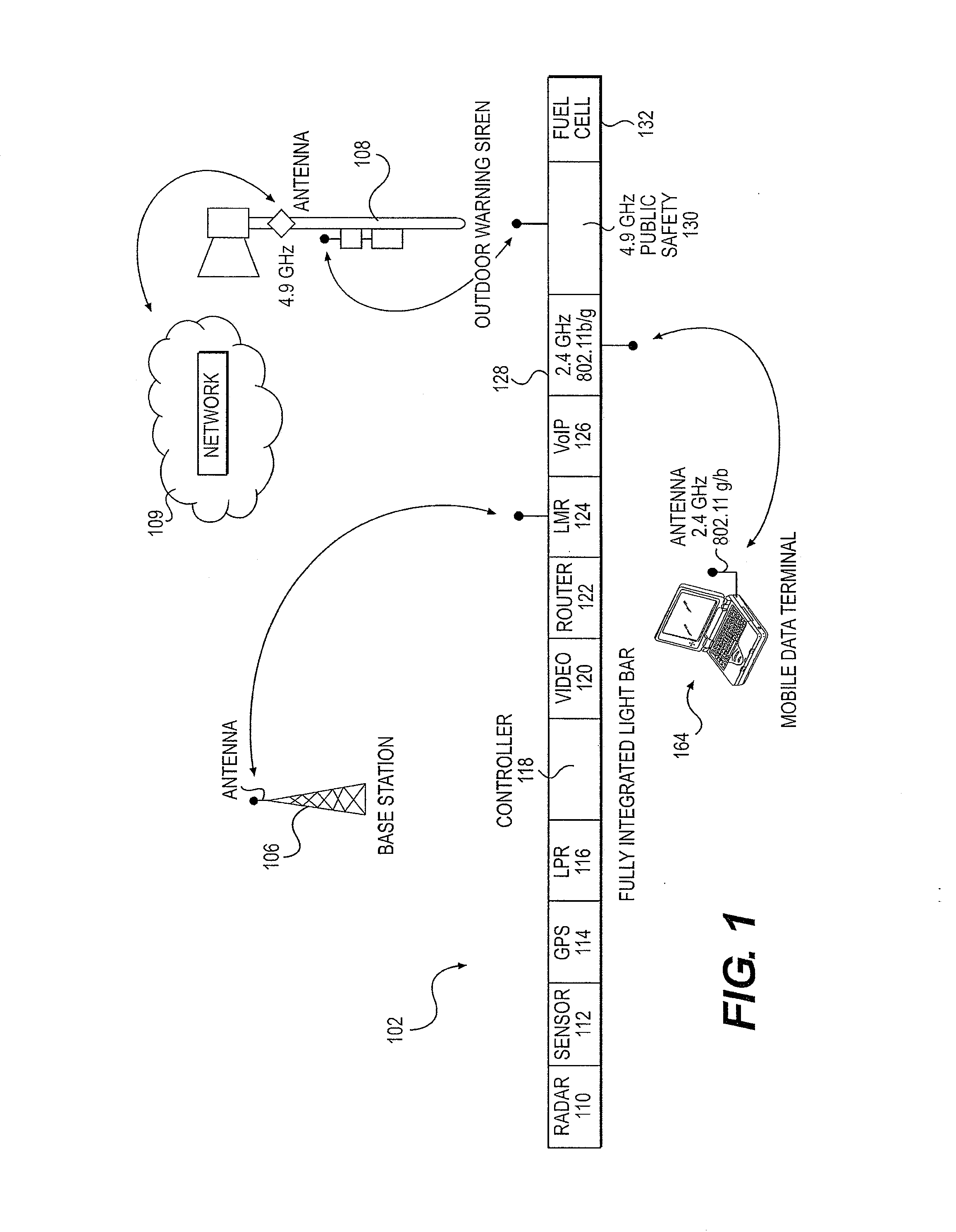 Self-powered light bar