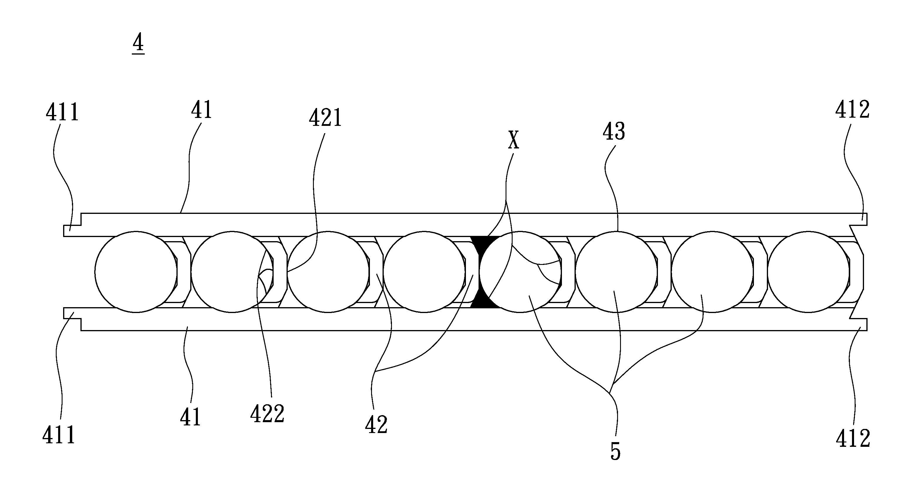 Chain for a motion transmission apparatus