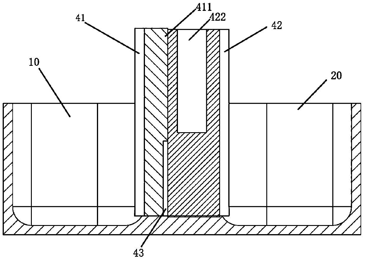 A reagent cartridge provided with a magnetic bead transfer structure