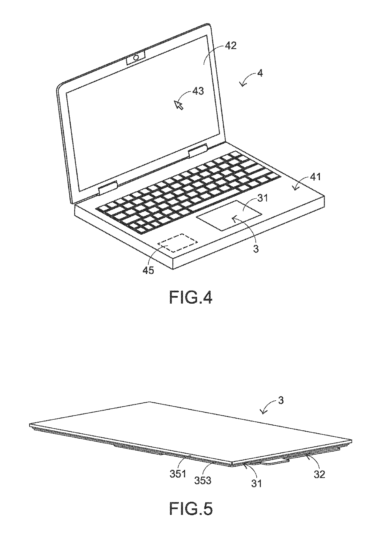 Touch module and electronic computing device with same