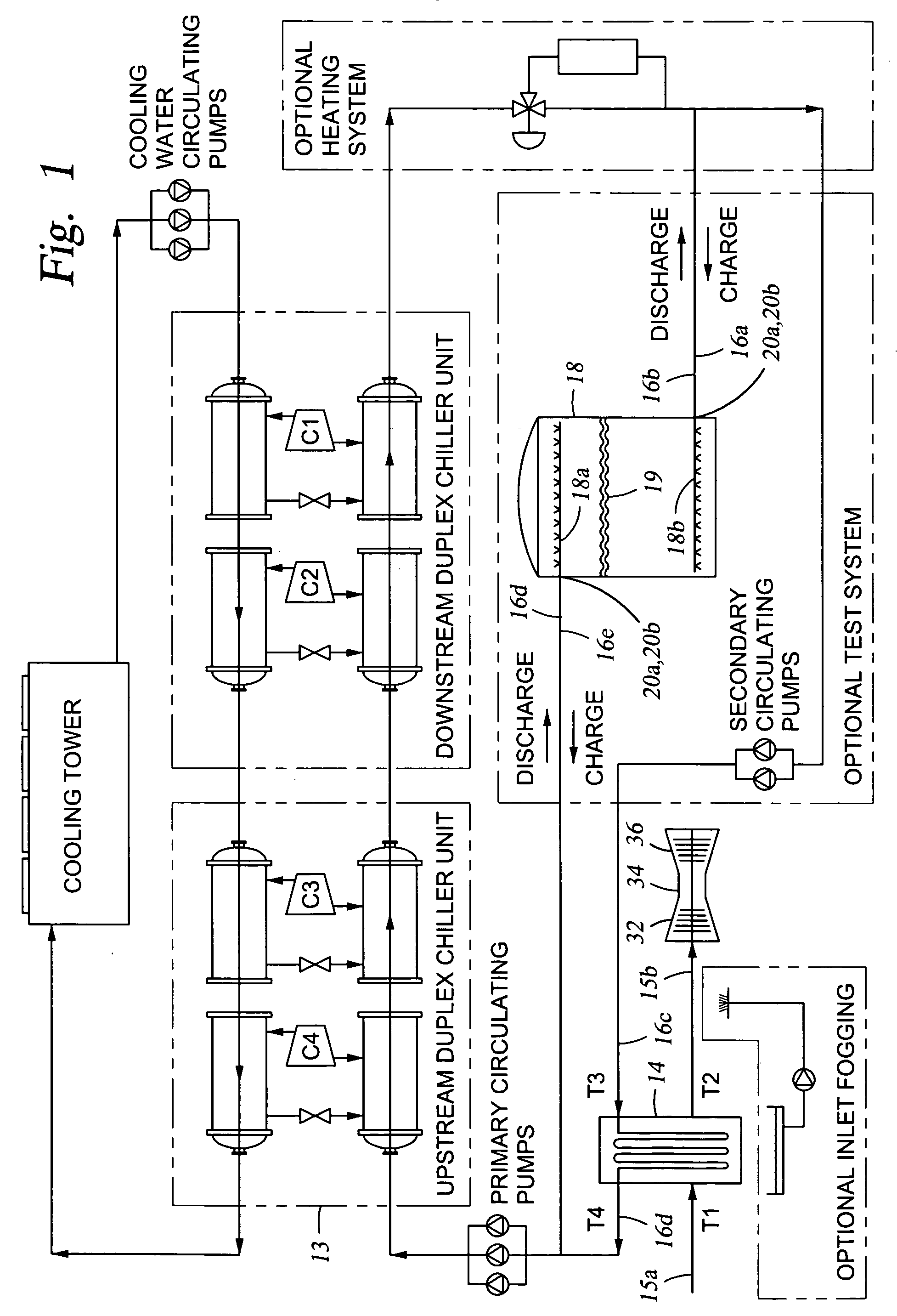 Method of chilling inlet air for gas turbines