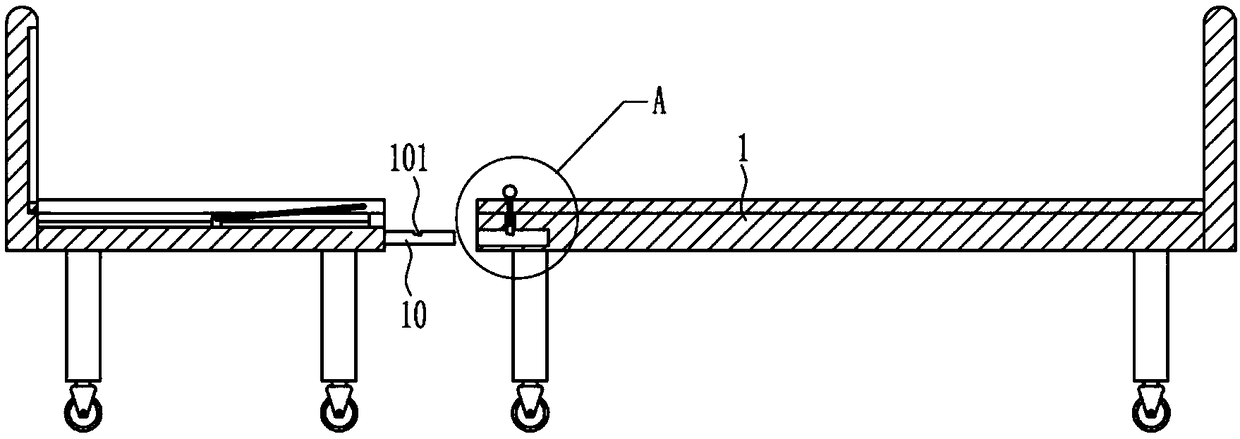 Medical nursing bed for facilitating patient to eat