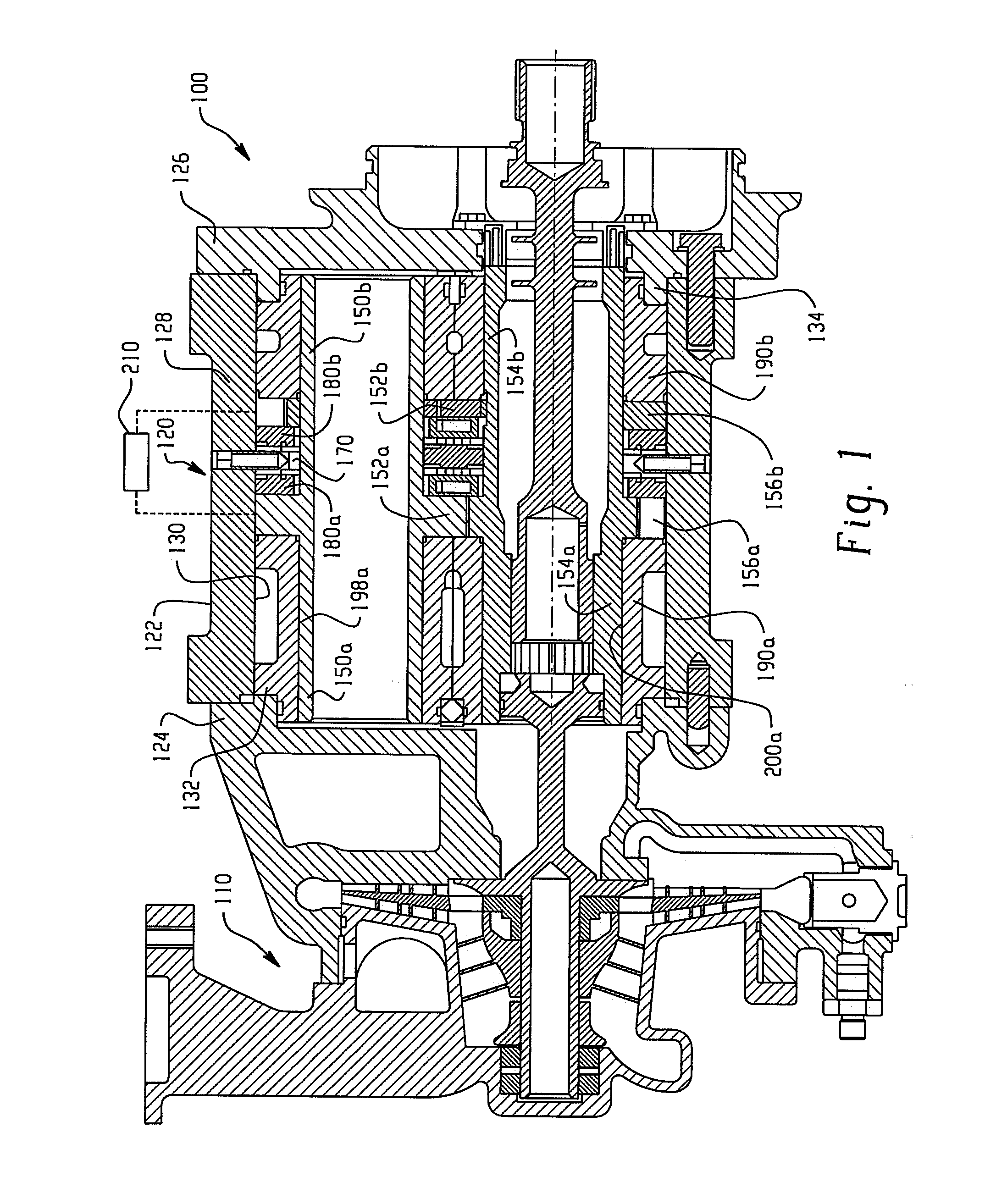 Aircraft main engine fuel pump with multiple gear stages using shared journals