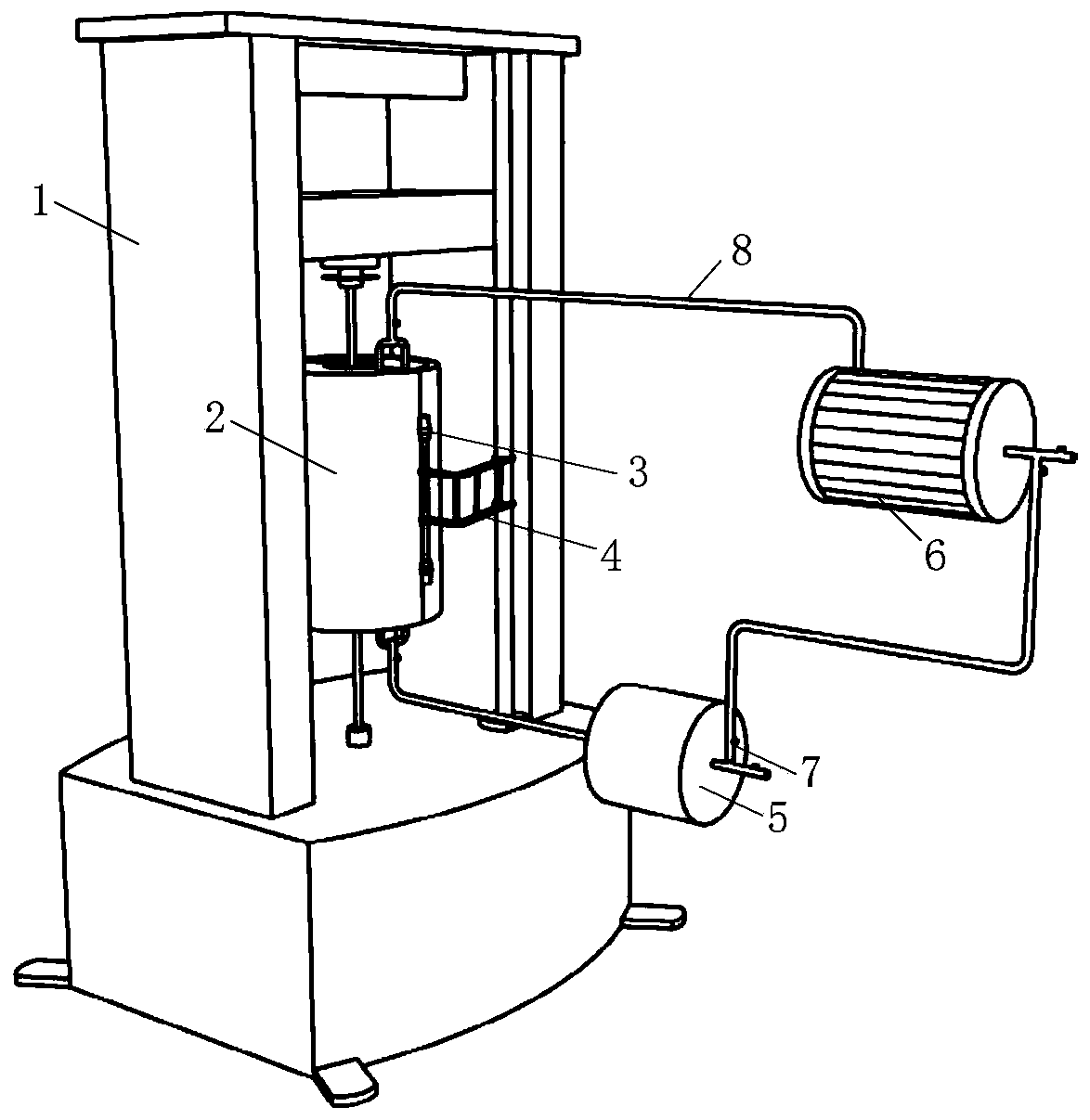 High temperature tensile test resistance furnace capable of controlling cooling process