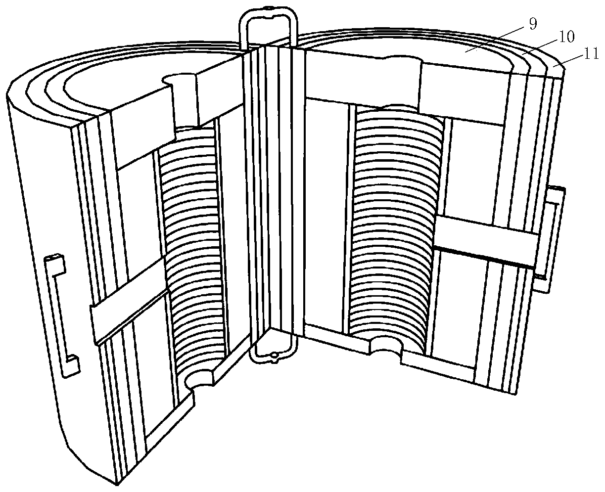 High temperature tensile test resistance furnace capable of controlling cooling process