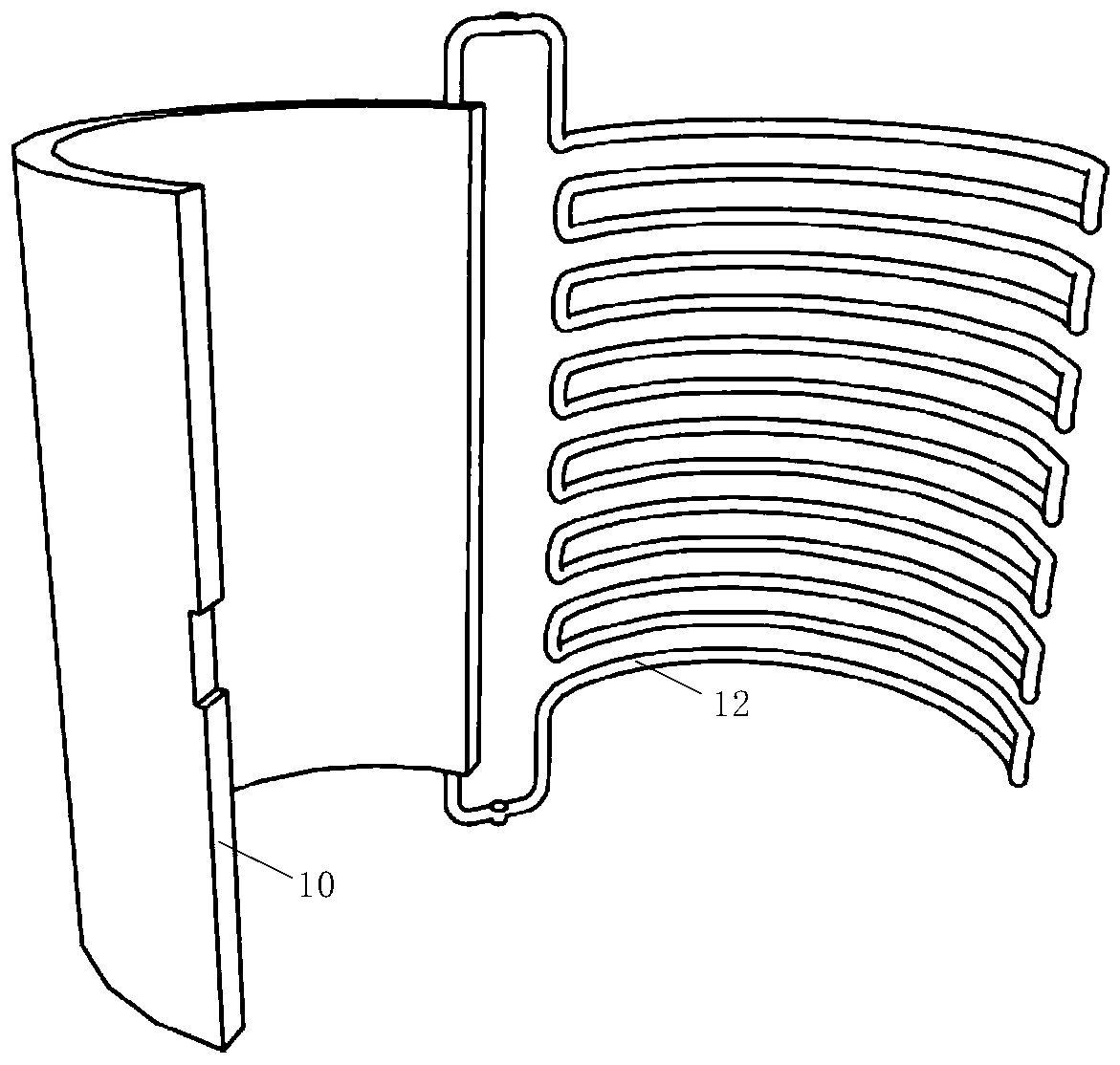 High temperature tensile test resistance furnace capable of controlling cooling process