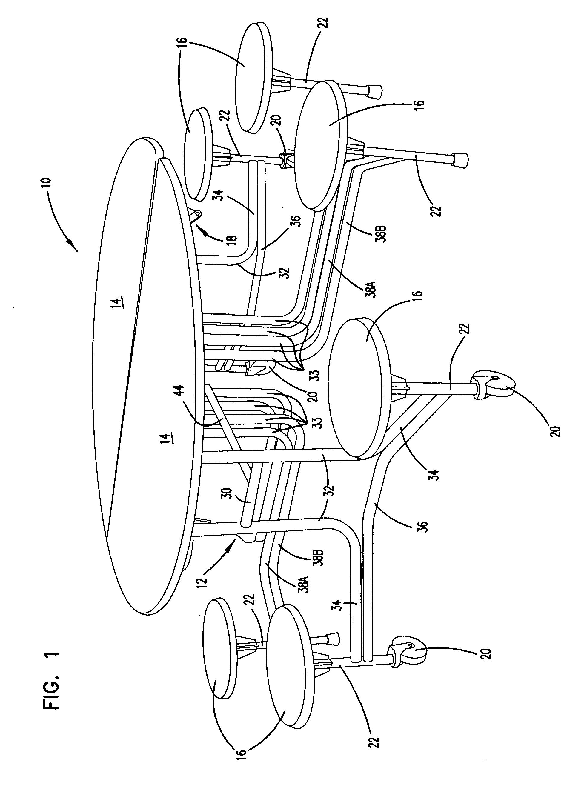 Folding table and seating system