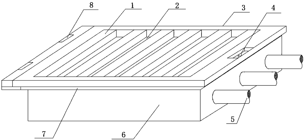 Self-dredging type road drainage cover plate for municipal construction