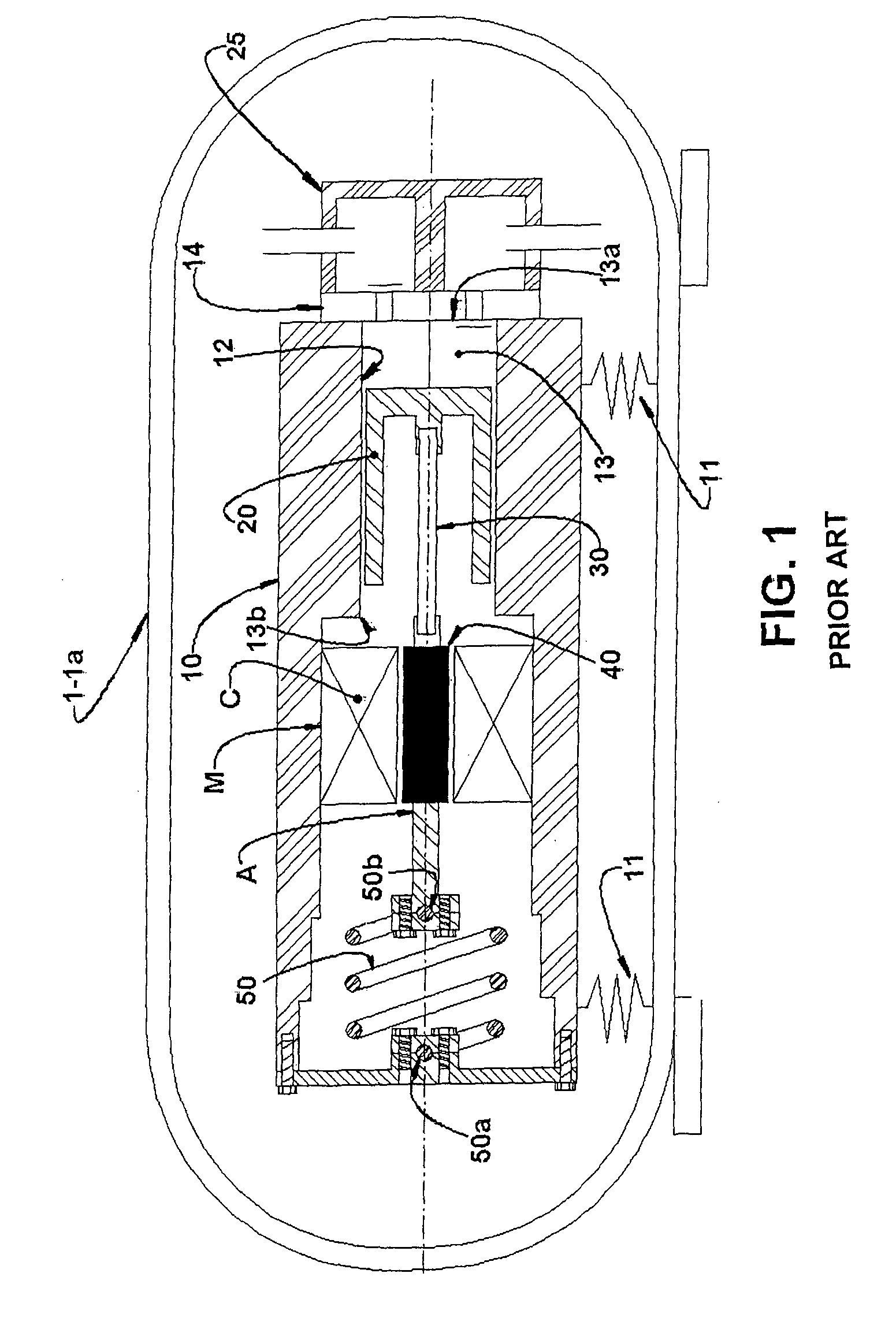 Deformation control device for a resonant spring in a linear driving unit