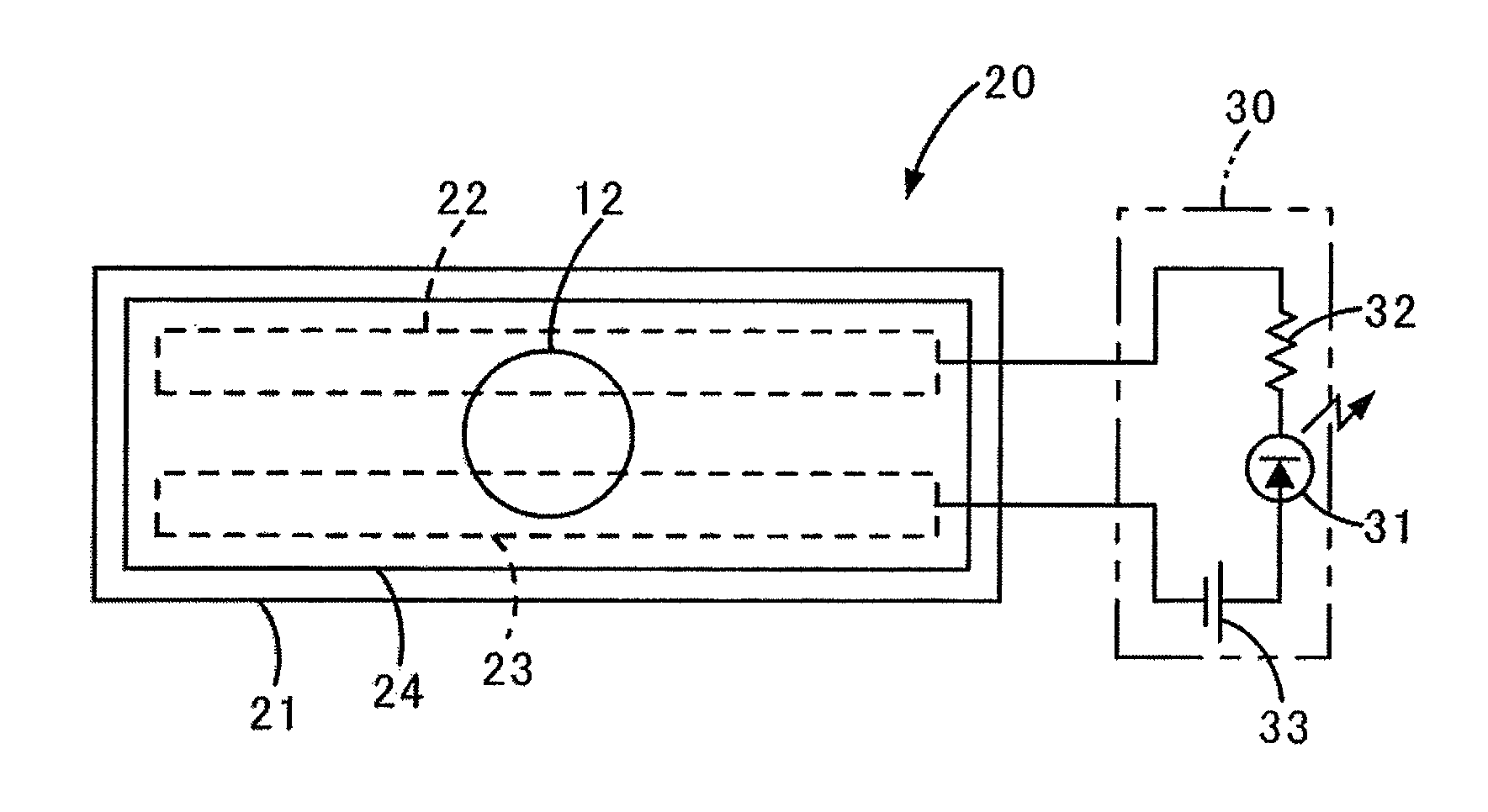 Acid liquid leakage sensor