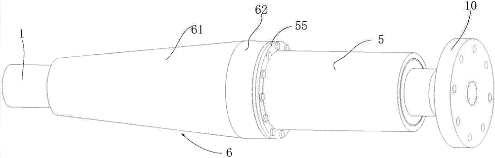 Double-limitation connecting system for marine fiber reinforced composite pipe