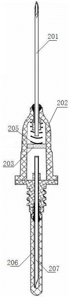 Anti-reflux structure of blood sampling needle