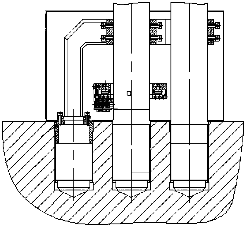 Fixture for supporting seized main bolts of pressure container