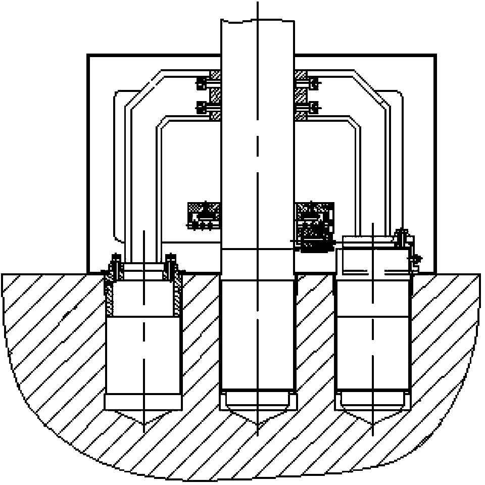 Fixture for supporting seized main bolts of pressure container