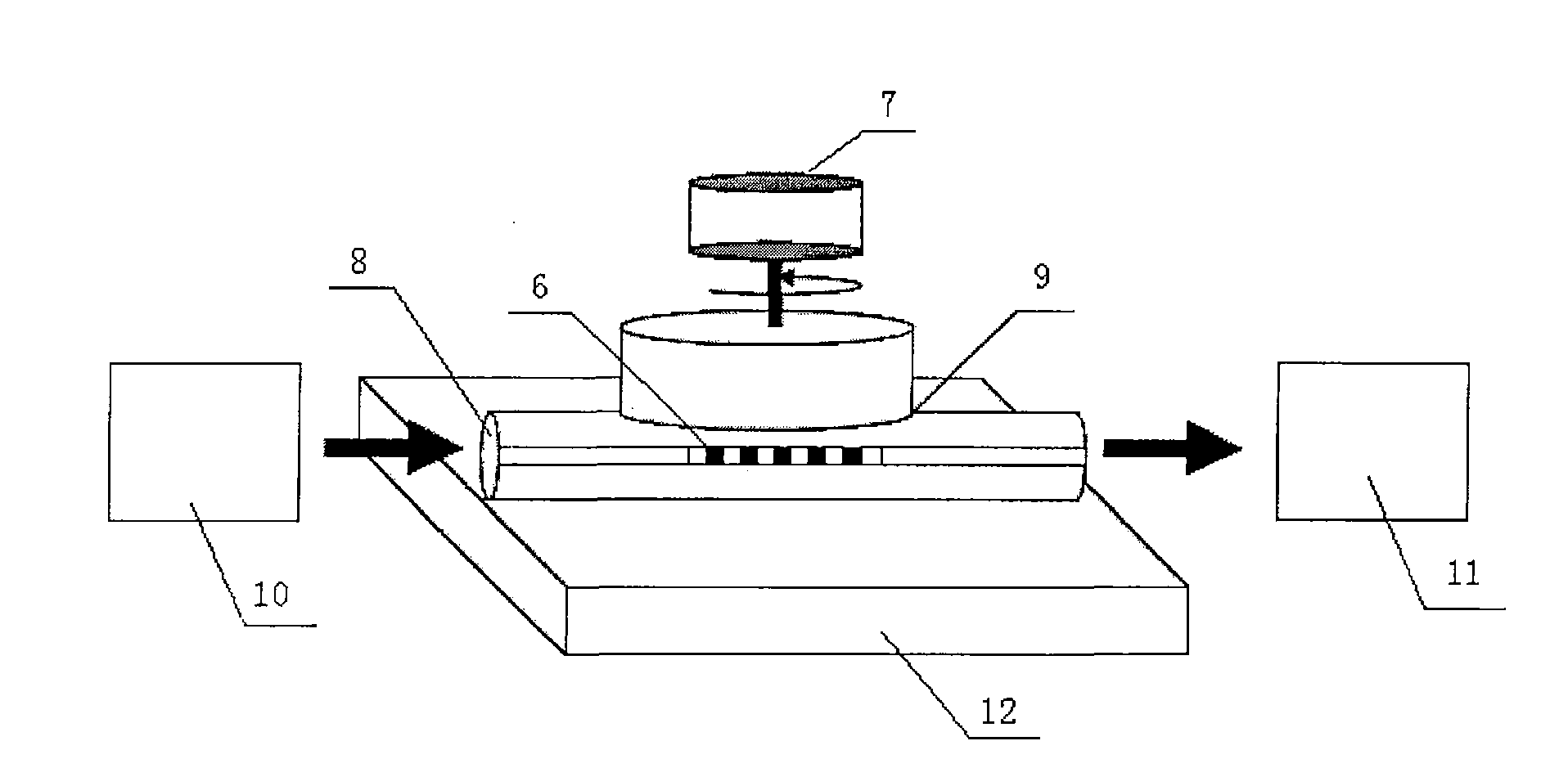 Method for on-line measuring microbiological film thickness by fiber prague grating sensor