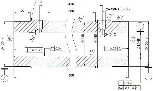 Hydraulic cylinder block machining process