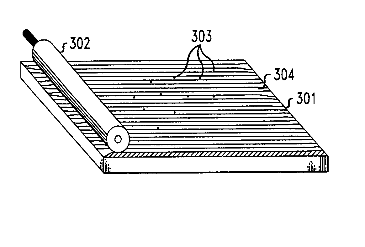 Method for removing unwanted particles from a surface used in the process of flexibly transferring a feature pattern from an inked surface to a substrate