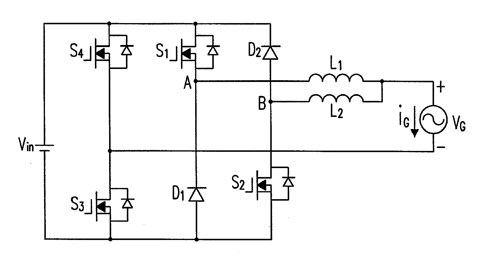 Inverter circuit having relatively higher efficiency